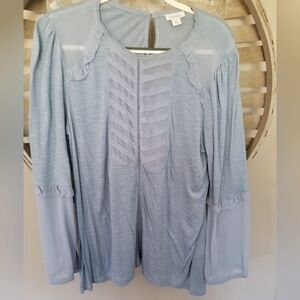 SUNDANCE Blue Blouse Size Large